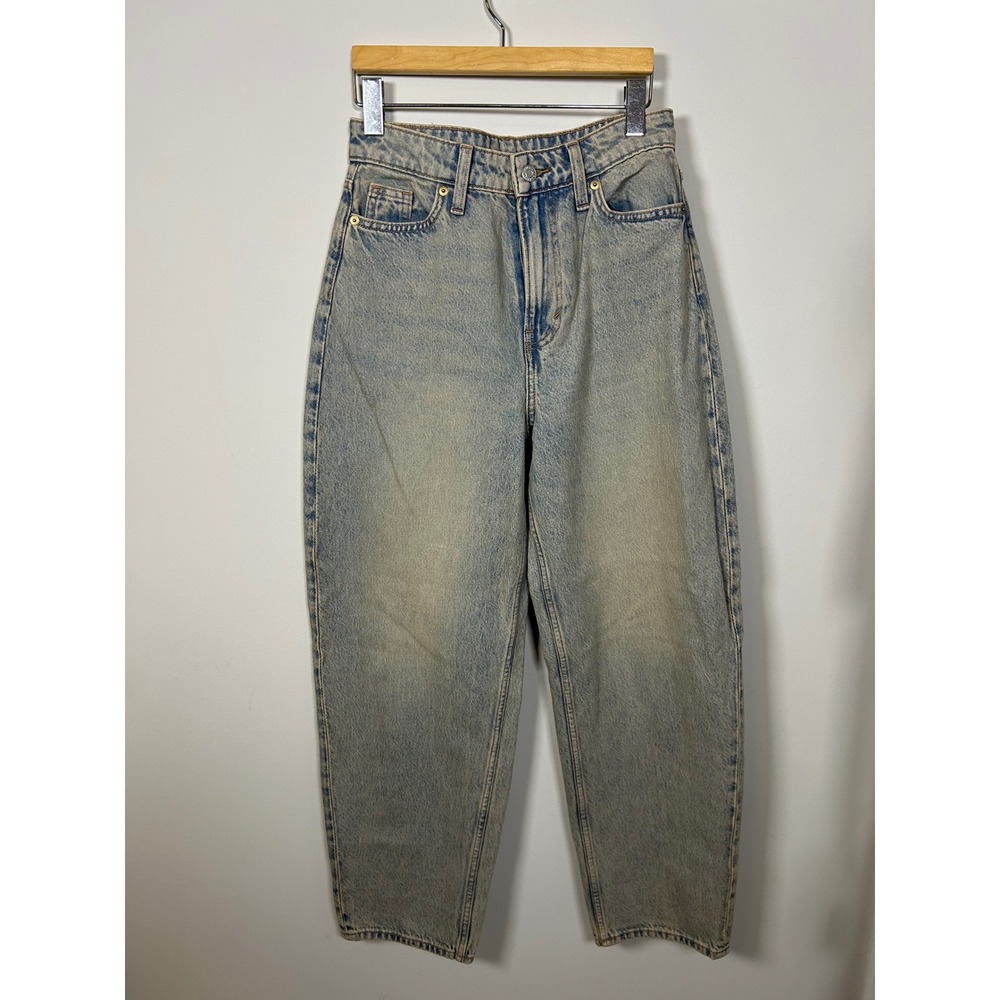 &Denim Barrel Jeans‎ High Waist Light Wash Denim Women's 2 streetwear hipster